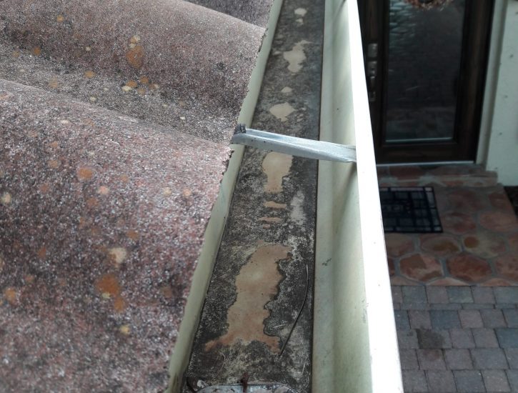 Residential gutter cleaning